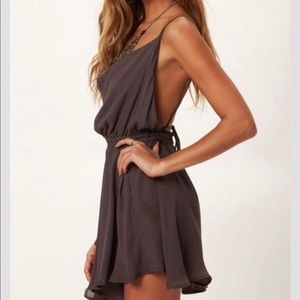 Indah cowl neck, tahini dress. Size xs